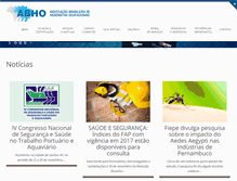Tablet Screenshot of abho.org.br